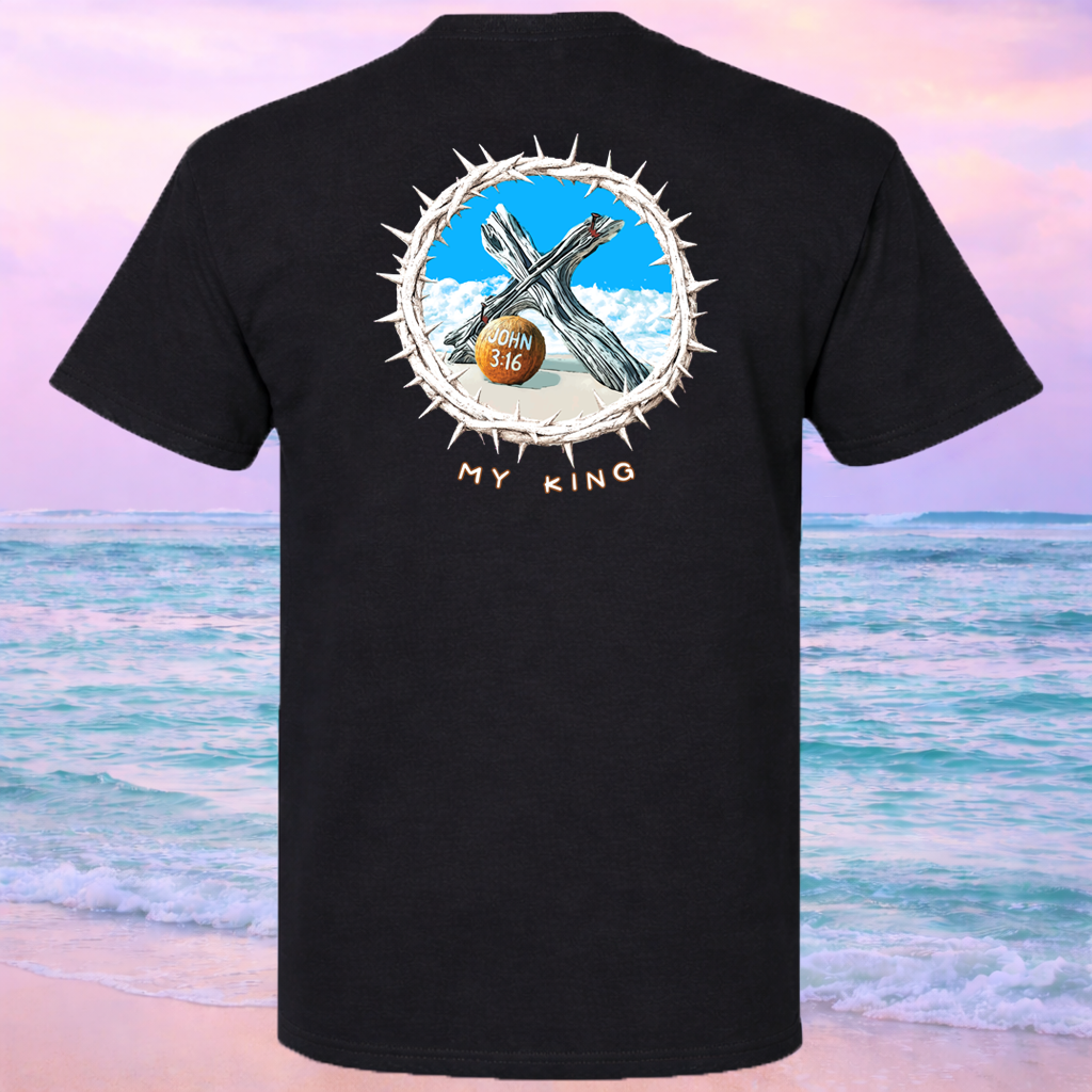 Christian Beach Faith T-Shirt – John 3:16 “Seek Truth” Beach Comfort Colors Tee