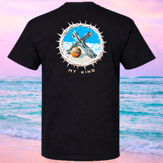 Christian Beach Faith T-Shirt – John 3:16 “Seek Truth” Beach Comfort Colors Tee