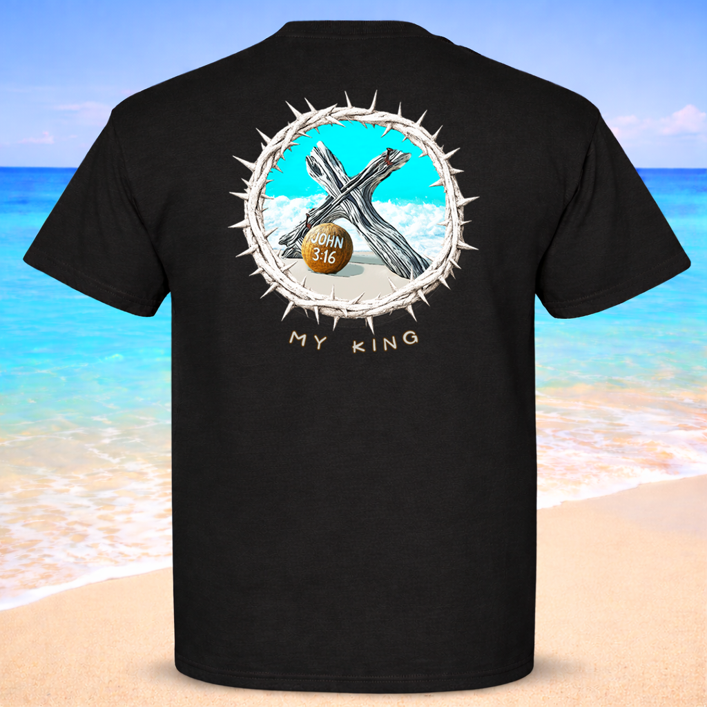 Christian Beach Faith T-Shirt – John 3:16 “Seek Truth” Comfort Colors Tee