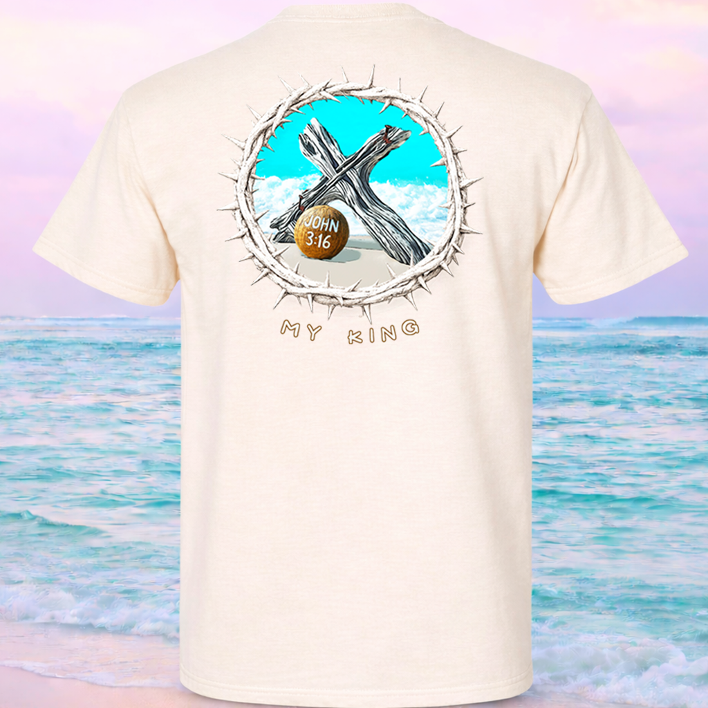 Christian Beach Faith T-Shirt – John 3:16 “Seek Truth” Comfort Colors Tee