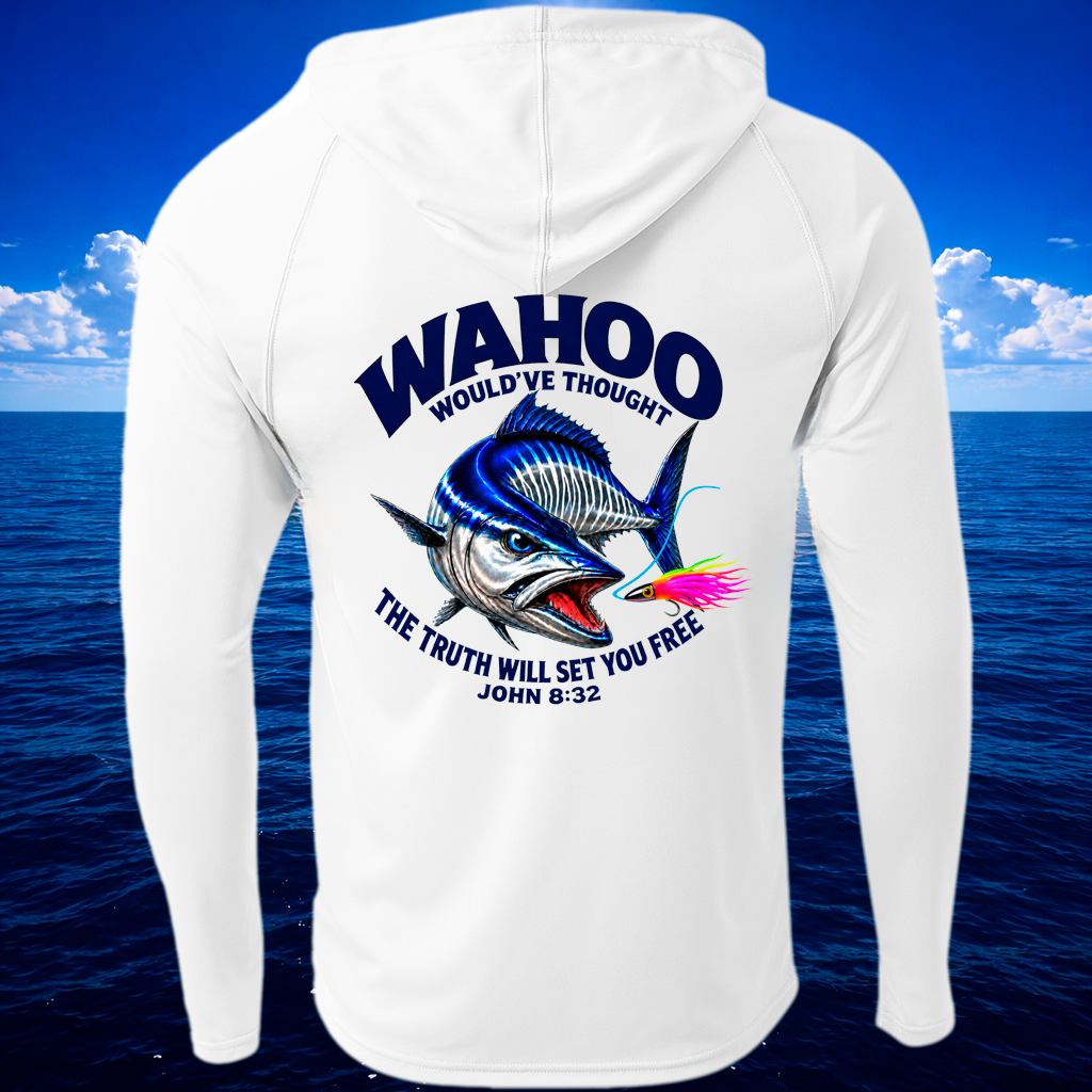 Wahoo John 8:32 Christian Fishing Performance Shirt-The Truth Will Set You Free
