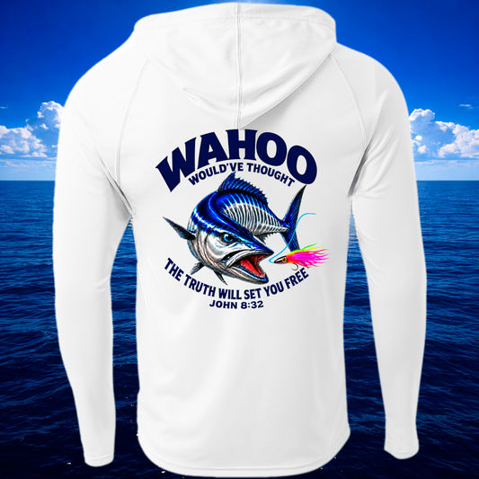 Wahoo John 8:32 Christian Fishing Performance Shirt-The Truth Will Set You Free
