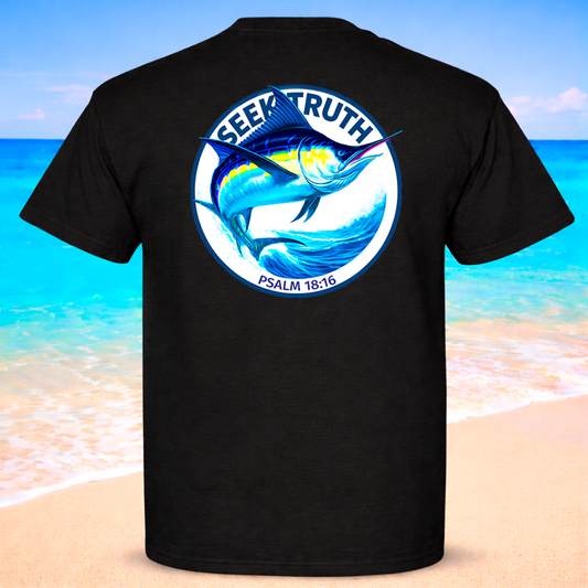 (22) Seek Truth Psalm 18:16 Christian T-Shirt Comfort Colors Short Sleeve Tee