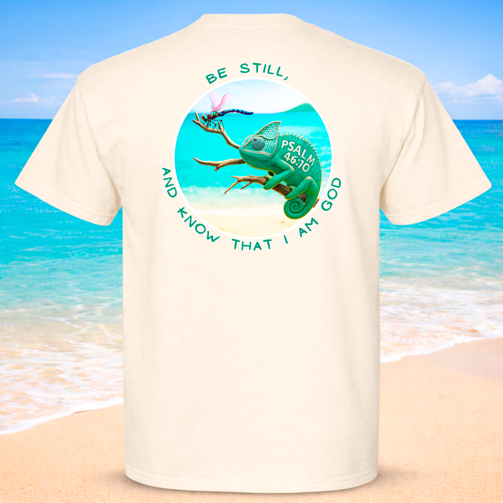 (25) Seek Truth Psalm 46:10 Chameleon Christian T-Shirt Comfort Colors Short Sleeve Tee