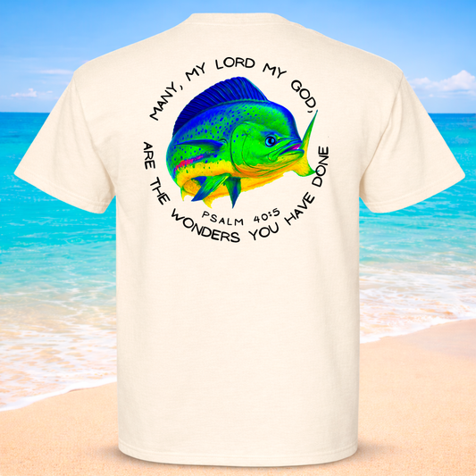 (05) Seek Truth Psalm 40:5 Mahi-Mahi Christian T-Shirt Comfort Colors Short Sleeve Tee