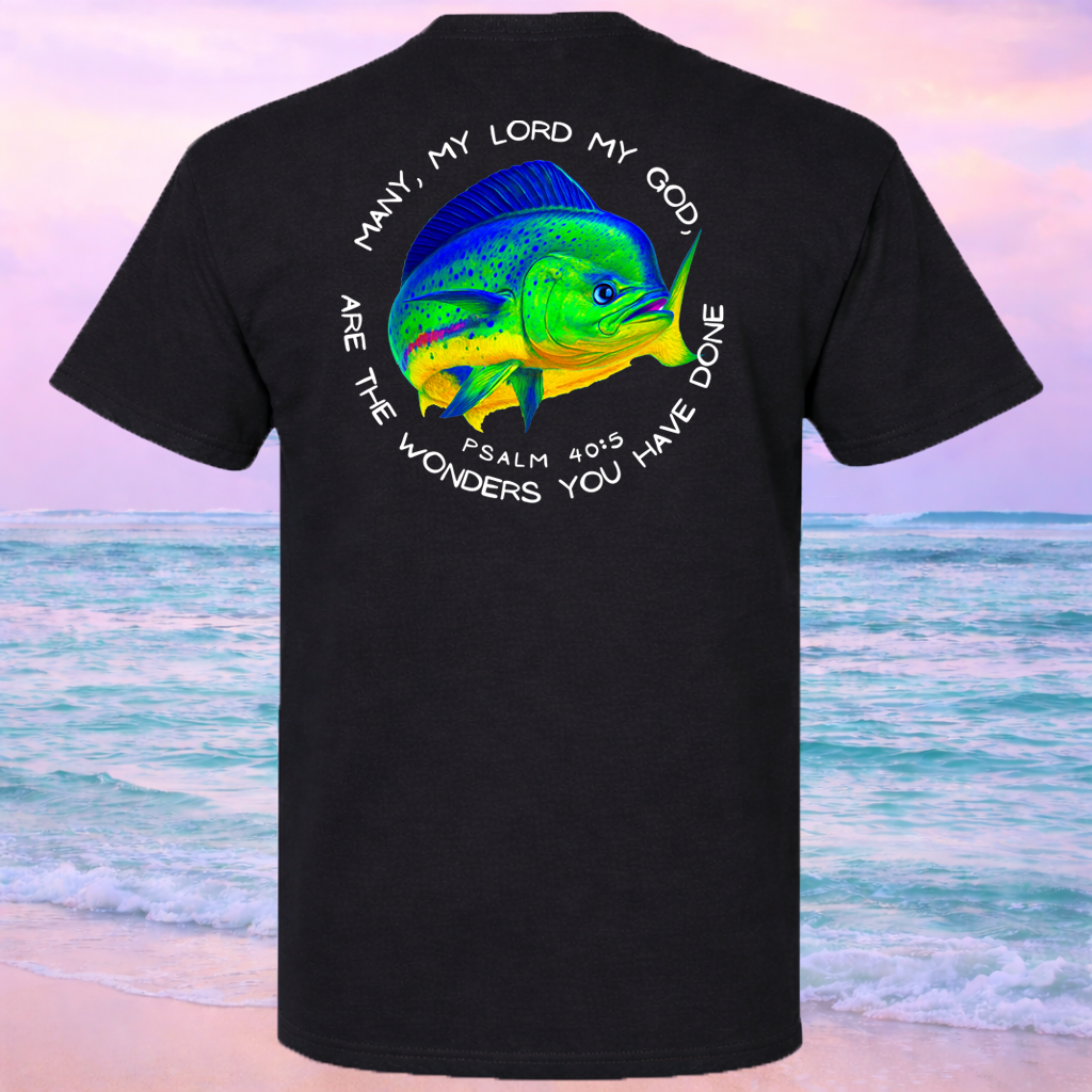 (06) Seek Truth Psalm 40:5 Mahi-Mahi Christian T-shirt Comfort Colors Short Sleeve Tee