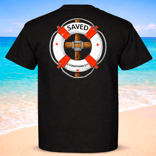 (71) Seek Truth 2nd Corinthians 5:17 Life Preserver Christian T-Shirt Comfort Colors Short Sleeve Tee