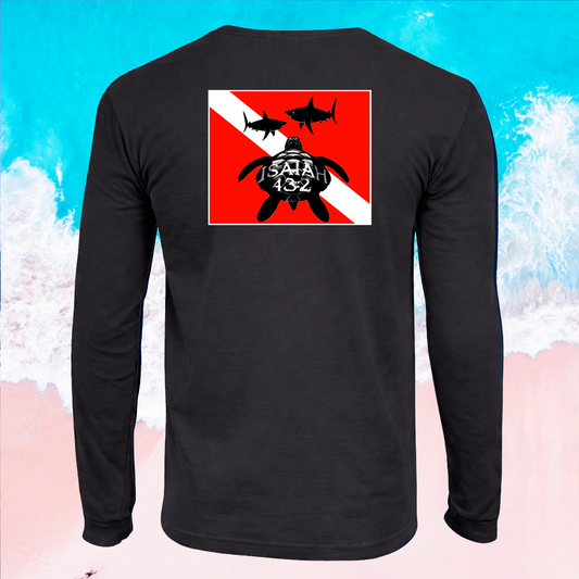 (LS10) Seek Truth Isaiah 43:2 Diver Christian T-Shirt Comfort Colors Long Sleeve Tee