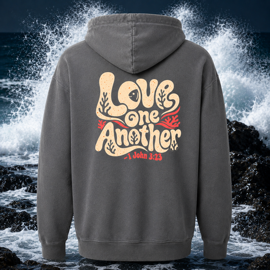 Christian Love One Another Hoodie – 1 John 3:23 Seek Truth Comfort Colors Hoodie