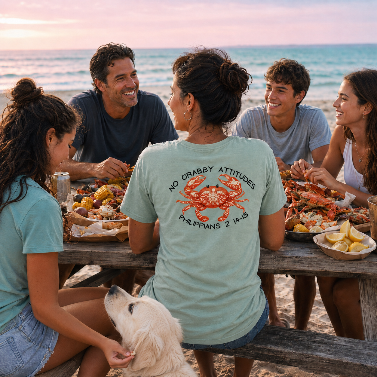 Christian Crab T-Shirt – Philippians 2:14-15 “Seek Truth” Comfort Colors Tee