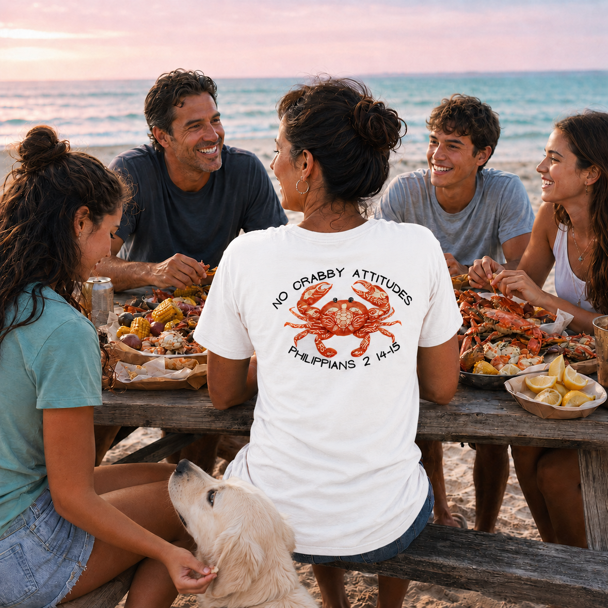 Christian Crab T-Shirt – Philippians 2:14-15 “Seek Truth” Comfort Colors Tee