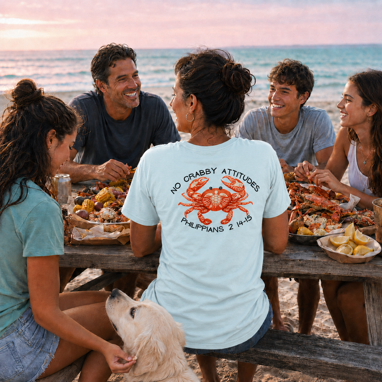 Christian Crab T-Shirt – Philippians 2:14-15 “Seek Truth” Comfort Colors Tee