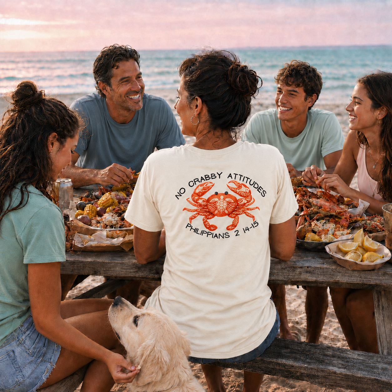 Christian Crab T-Shirt – Philippians 2:14-15 “Seek Truth” Comfort Colors Tee