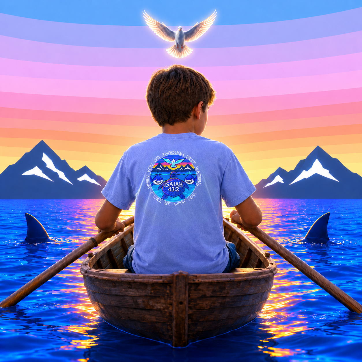 Kids Christian Faith T-Shirt – Isaiah 43:2 Seek Truth Youth Tee