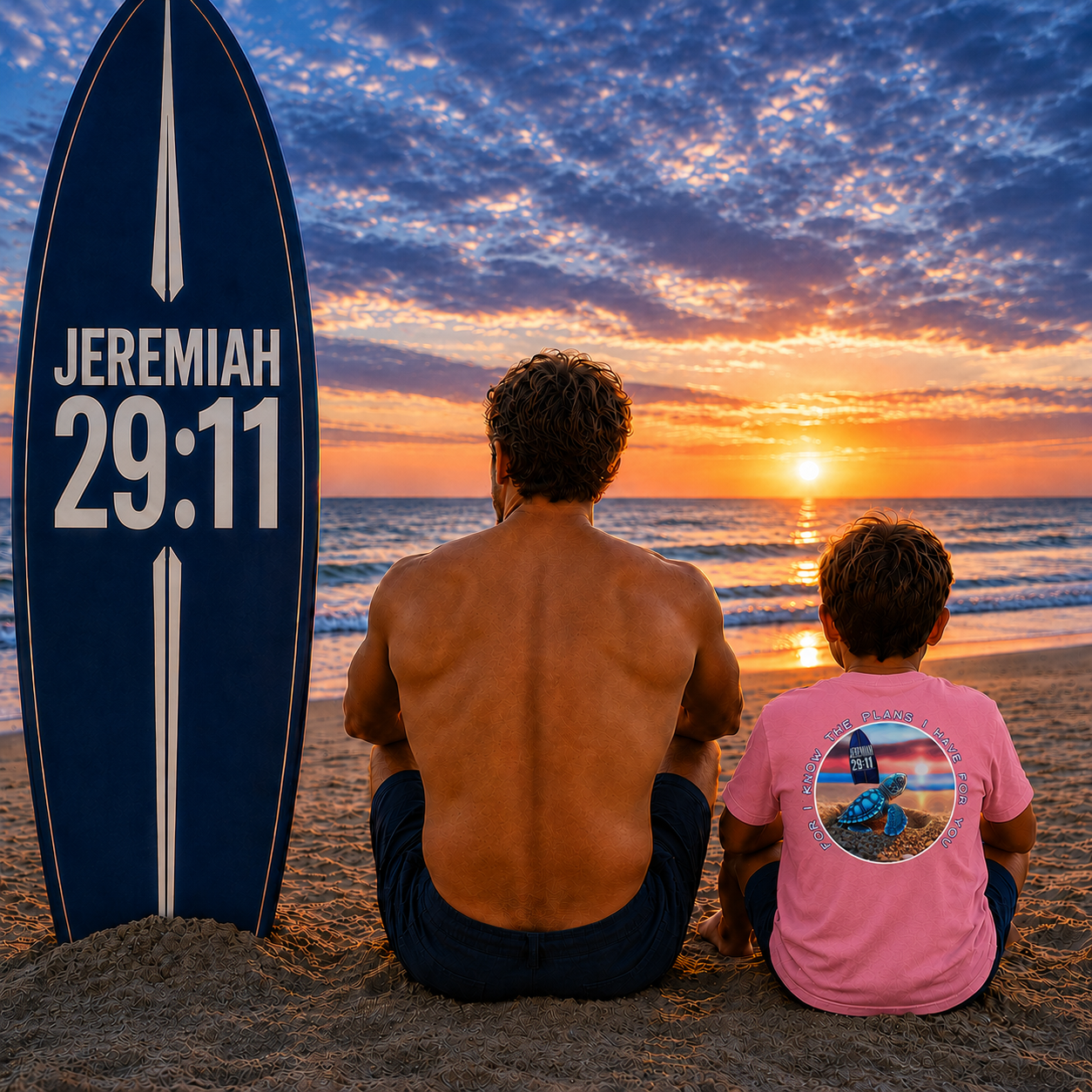 Kids Christian Sea Turtle Hatchling T-Shirt – Jeremiah 29:11 “Seek Truth” Youth Tee