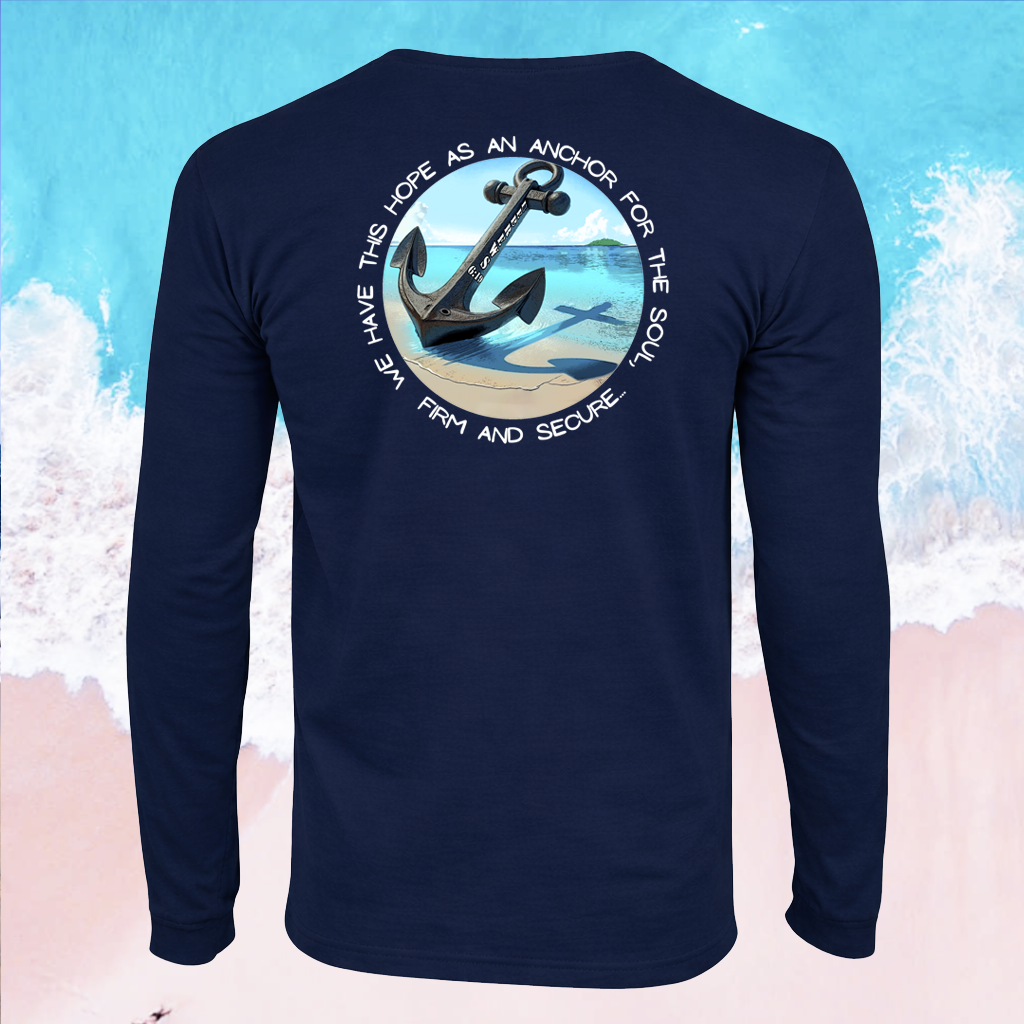 (LS05) Seek Truth Hebrews 6:19 Christian Anchor T-Shirt Comfort Colors Long Sleeve Tee