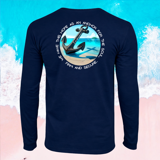 (LS05) Seek Truth Hebrews 6:19 Christian Anchor T-Shirt Comfort Colors Long Sleeve Tee