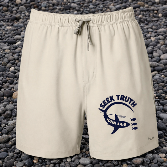 Christian Shark Performance Shorts – John 14:6 Seek Truth